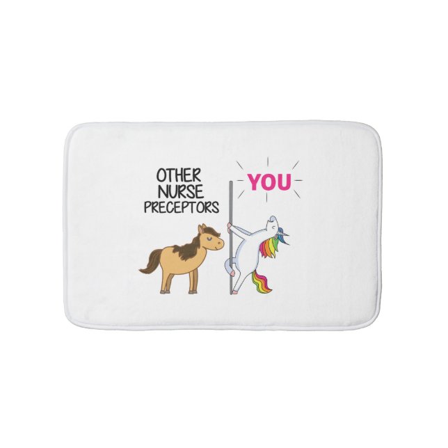 Awesome Unicorn Gift  For Nurse Preceptor   Bath Mat (Front)