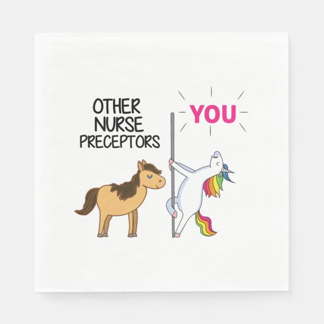 Awesome Unicorn Gift  For Nurse Preceptor   Napkin (Front)