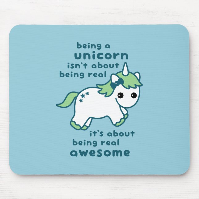 Awesome Unicorn Mouse Mat (Front)