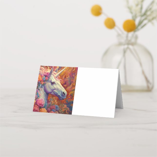 Awesome Unicorn Place Card (Back)