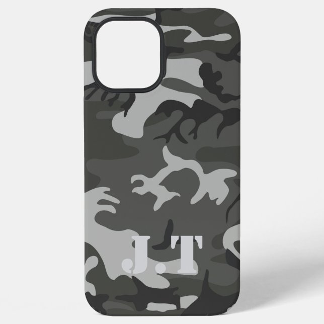 Awesome Urban Camouflage Pattern Monogram iPhone Case (Back)