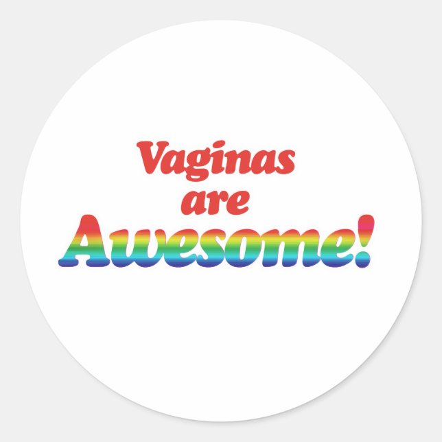 AWESOME V CLASSIC ROUND STICKER (Front)