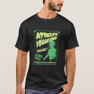 Awesome Vegan Funny Zombies Attack Gifts For Men W T-Shirt