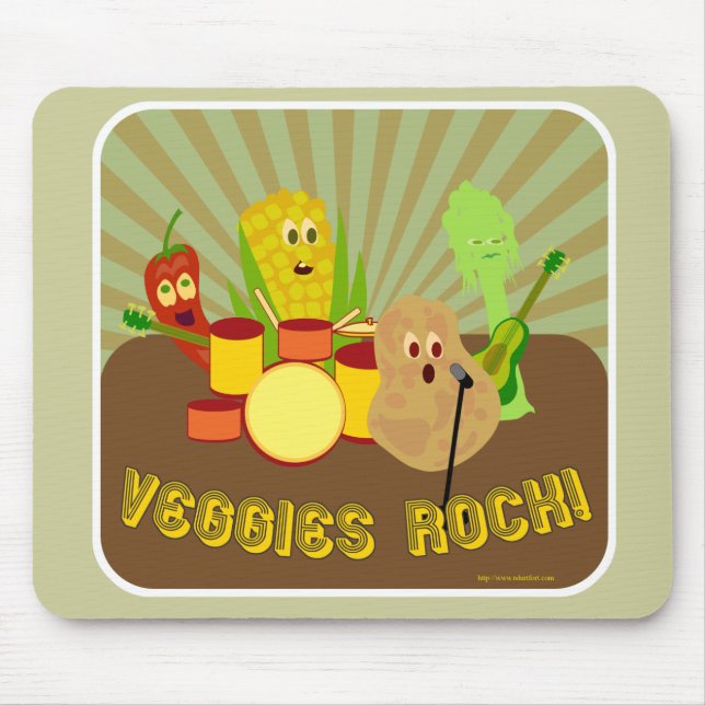 Awesome Veggie Band! Mouse Mat (Front)