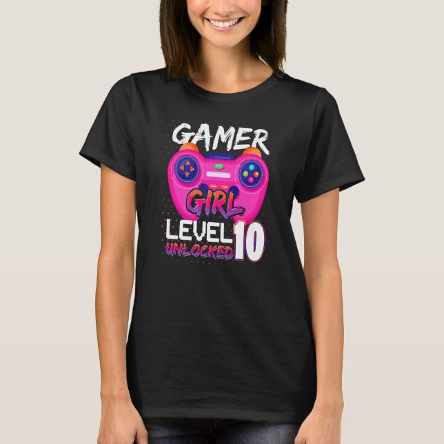Awesome Video Games Controller Level 10 Unlocked G T-Shirt (Front)