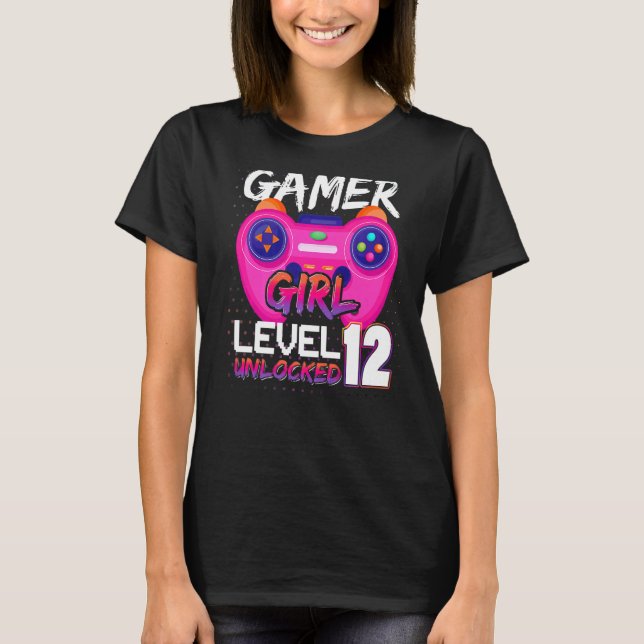 Awesome Video Games Controller Level 12 Unlocked G T-Shirt (Front)