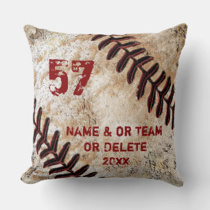 Awesome Vintage Baseball Throw Pillow Personalised