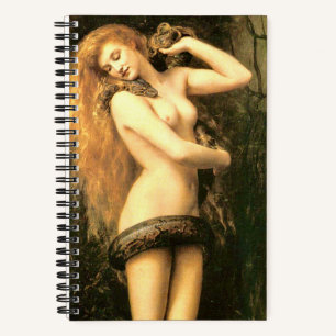 Awesome Vintage Lilith With Snake by John Collier Notebook