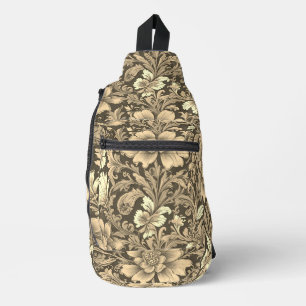 Awesome Vintage Sepia Floral Pattern  Sling Bag