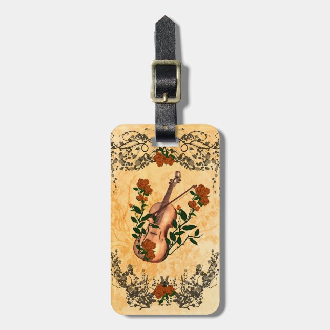 Awesome violin luggage tag (Front Vertical)