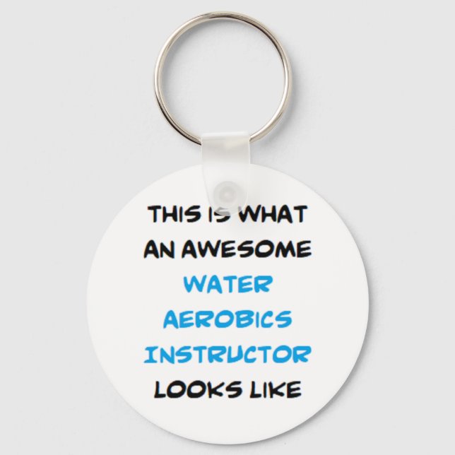 awesome water aerobics instructor coffee mug keych key ring (Front)