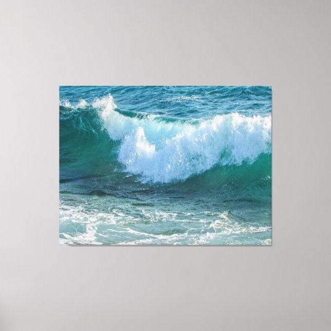 Awesome Wave sea shore nautical ocean Canvas Print (Front)
