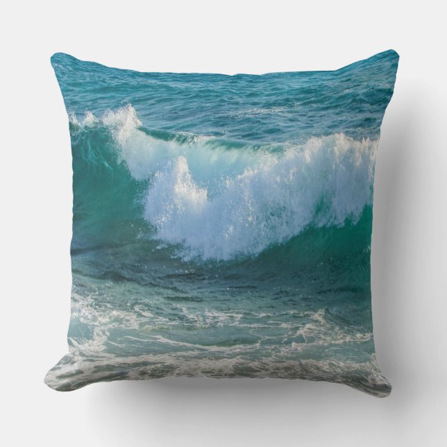 Awesome Wave sea shore nautical ocean Cushion (Front)