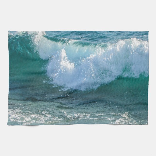 Awesome Wave sea shore nautical ocean nature Tea Towel (Horizontal)