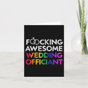 Awesome Wedding Officiant Tee Lgbt Wedding Ceremon Card