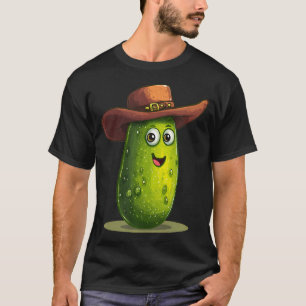 Awesome Wild West Pickle Costume With Cowboy Hat T-Shirt