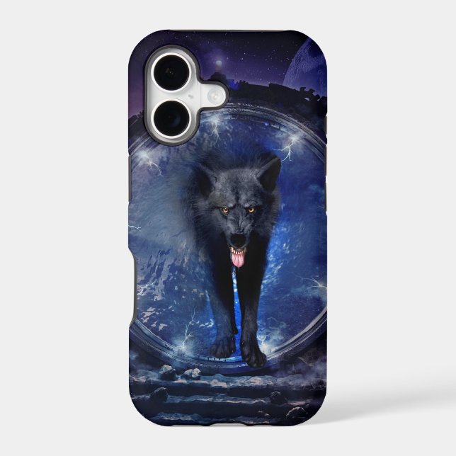 Awesome wolf comes through a gate (Back)