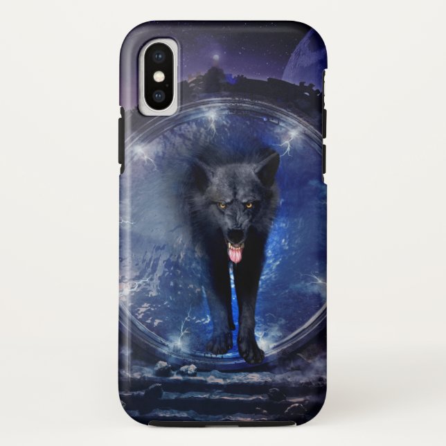 Awesome wolf comes through a gate Case-Mate iPhone case (Back)