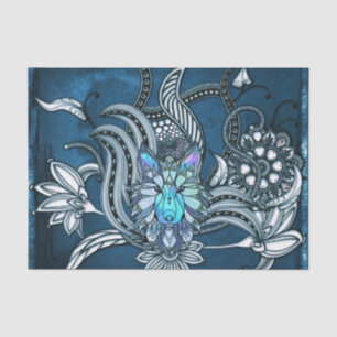 Awesome wolf, lineart design tissue paper