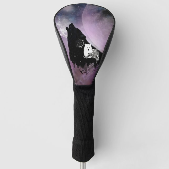 Awesome wolves golf head cover (Front)