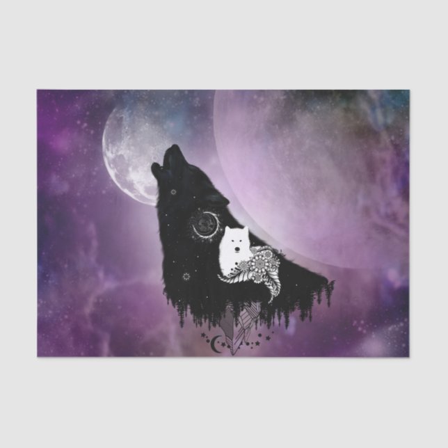 Awesome wolves tissue paper (Front)