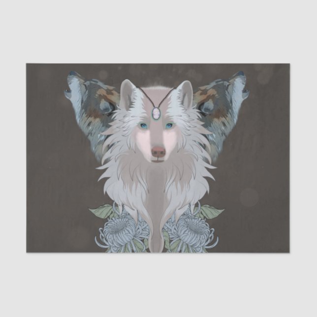 Awesome wolves tissue paper (Front)