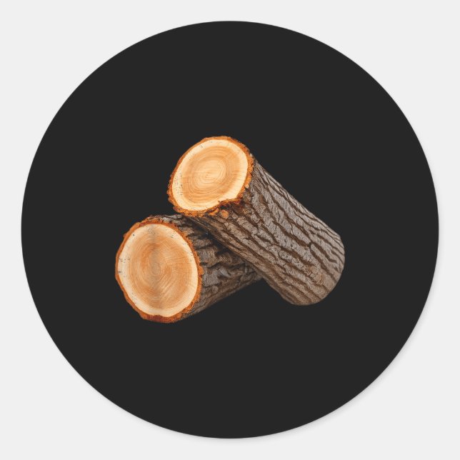 Awesome Wooden Log Costume For Adults And Kids  Classic Round Sticker (Front)