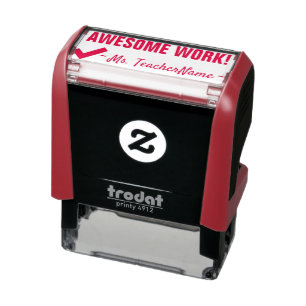"AWESOME WORK!" Assignment Marking Rubber Stamp