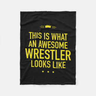 Awesome wrestler looks like funny wrestling grappl fleece blanket