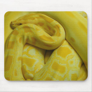 Awesome Yellow Burmese Python Mouse Mat