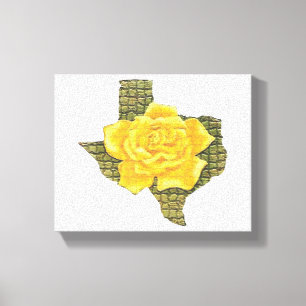 Awesome Yellow Rose Of Texas Pattern Flower Canvas Print