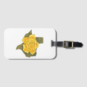 Awesome Yellow Rose Of Texas Pattern Flower  Luggage Tag