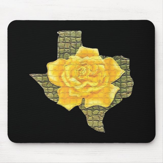 Awesome Yellow Rose Of Texas Pattern Flower Mouse Mat (Front)