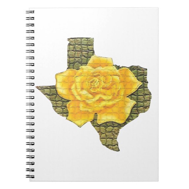 Awesome Yellow Rose Of Texas Pattern Flower  Notebook (Front)
