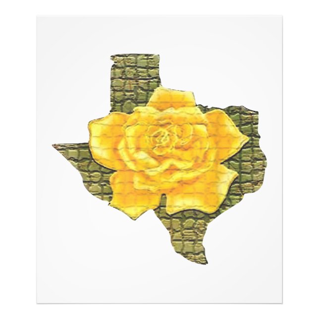 Awesome Yellow Rose Of Texas Pattern Flower  Photo Print (Front)