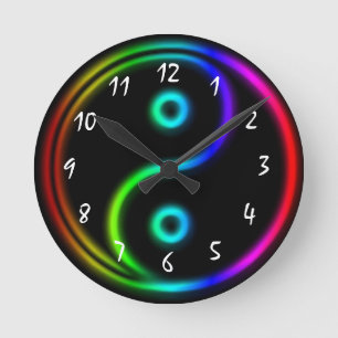 Awesome Yin and Yang Round Clock