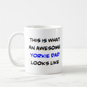 awesome yorkie dad coffee mug