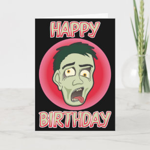 Awesome Zombie Birthday Card