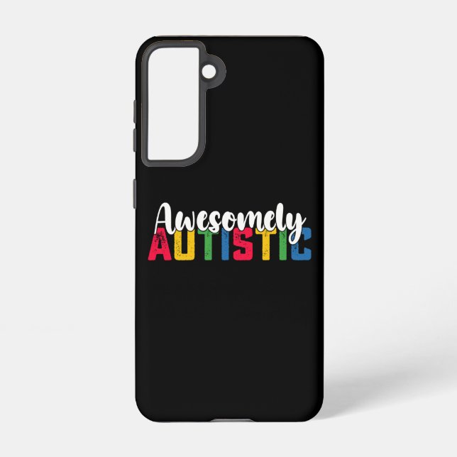 Awesomely Autistic Autism Biy Girl Family Samsung Galaxy S21 Case (Back)