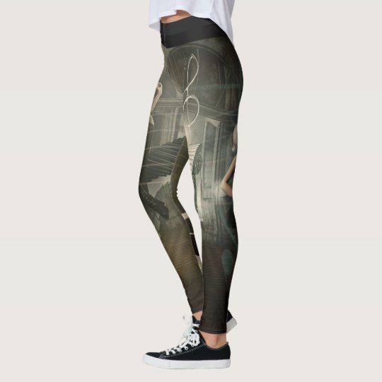 Awesomely Cool Violin & Piano Keys Leggings