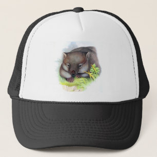 Awesomely cute Australian animal wombat vintage Trucker Hat