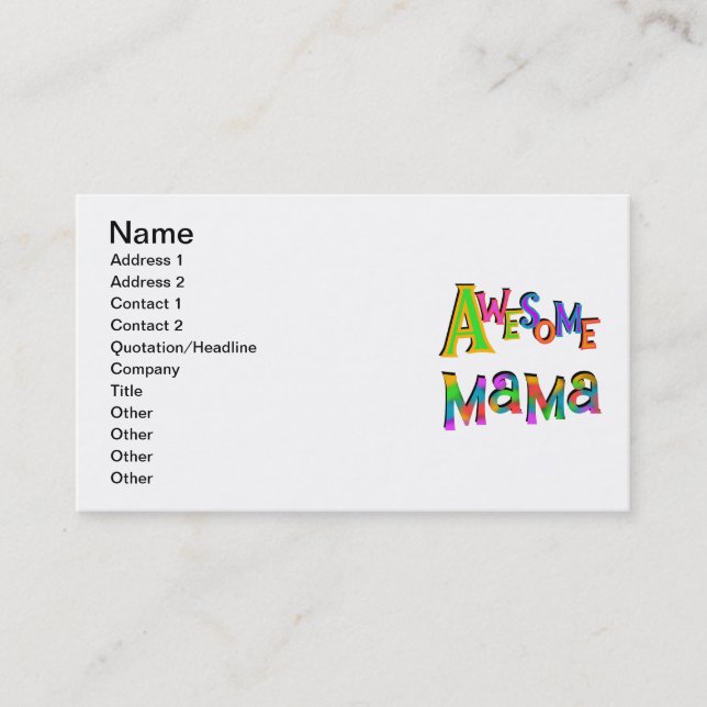 awesomemama.png business card (Front)