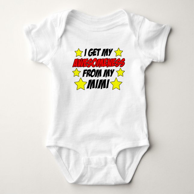 Awesomeness From Mimi Baby Bodysuit (Front)