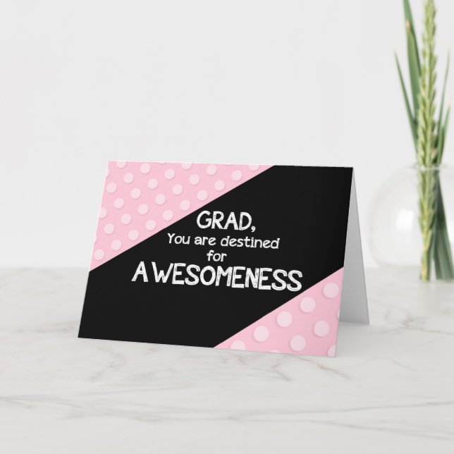 Awesomeness Graduation Congratulations Card (Front)