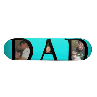 Awesomest Dad Fathers Day Add Your Pictures Logo Skateboard