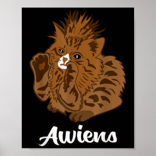 Awiens Cat Meme For Men Women Girls Kids  Poster
