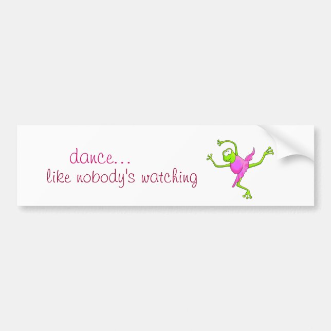 Awkward Ballet Frog Bumper Sticker (Front)