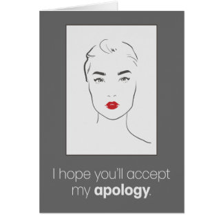 Awkward “Beautiful and Smart” Apology Card