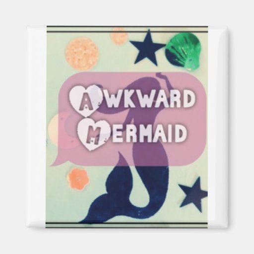 Image of awkward mermaid Magnet