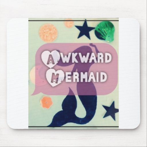 Image of awkward mermaid Mouse Mat